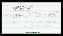 FSc Math Book2, Ch 3, LEC 31 Integration Involving Partial Fractions (quadratic factors)