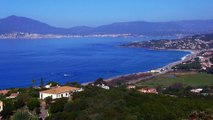 Vue panoramique de la baie d'Ajaccio depuis le domaine de Sorbella
