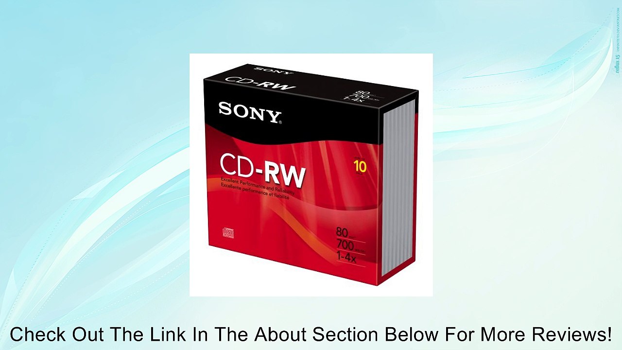 Sony 10CDRW700R//T 4X CD-RW Slim Jewel Case (10-Pack) Review