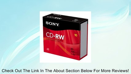 Sony 10CDRW700R//T 4X CD-RW Slim Jewel Case (10-Pack) Review