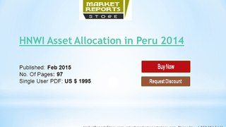 Peru HNWI Asset Allocation forecast to 2014