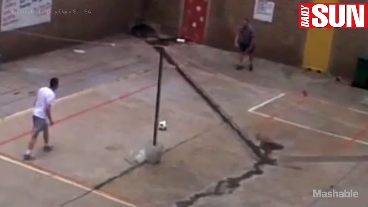 Oscar Pistorius caught playing soccer in prison
