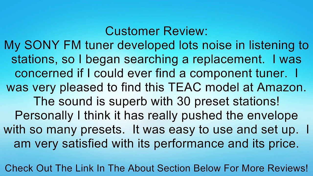 Teac TR-670 AM/FM Stereo Tuner with Remote (Discontinued by Manufacturer) Review