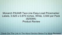 Monarch PAXAR Two-Line Easy-Load Pricemarker Labels, 0.625 x 0.875 Inches, White, 3,500 per Pack (925084) Review