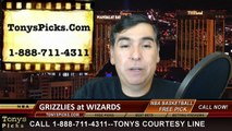 Washington Wizards vs. Memphis Grizzlies Free Pick Prediction NBA Pro Basketball Odds Preview 3-12-2015