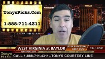 Baylor Bears vs. West Virginia Mountaineers Free Pick Prediction NCAA Big 12 Tournament College Basketball Odds Preview 3-12-2015
