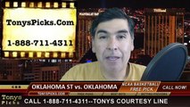 Oklahoma Sooners vs. Oklahoma St Cowboys Free Pick Prediction Big 12 Tournament NCAA College Basketball Odds Preview 3-12-2015