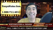 Indiana Hoosiers vs. Northwestern Wildcats Free Pick Prediction Big Ten Tournament NCAA College Basketball Odds Preview 3-12-2015