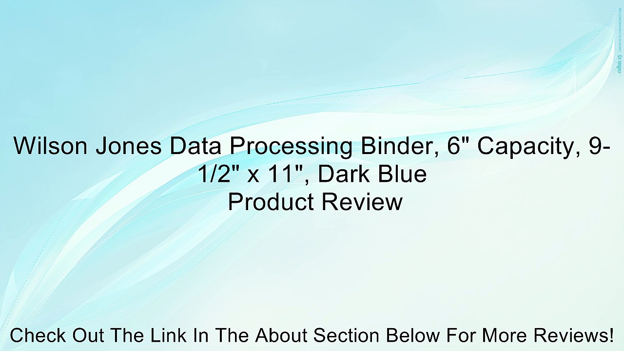 Wilson Jones Data Processing Binder, 6" Capacity, 9-1/2" x 11", Dark Blue Review