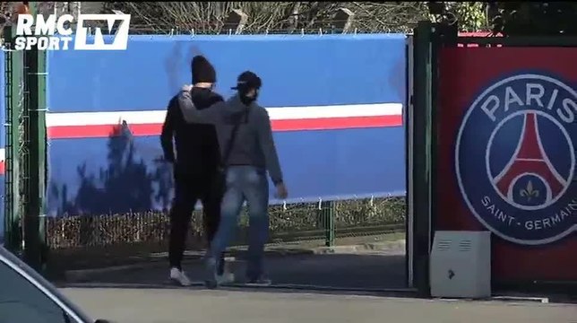 Football / L'arrivée des joueurs du PSG au Camp des Loges - 12/03