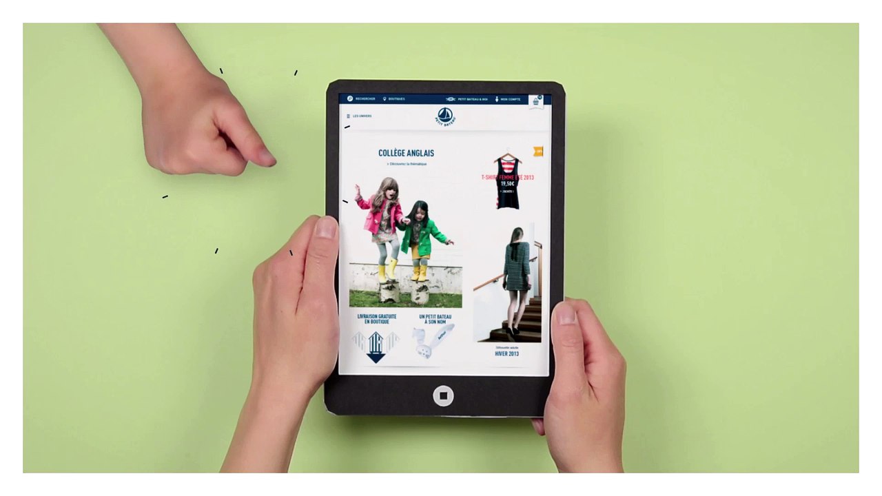 Altima pour Petit Bateau - vêtements et accessoires, «Nouveau site e-commerce» - mai 2014