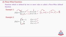 Q.7, What is piece-wise function and modulus function ?