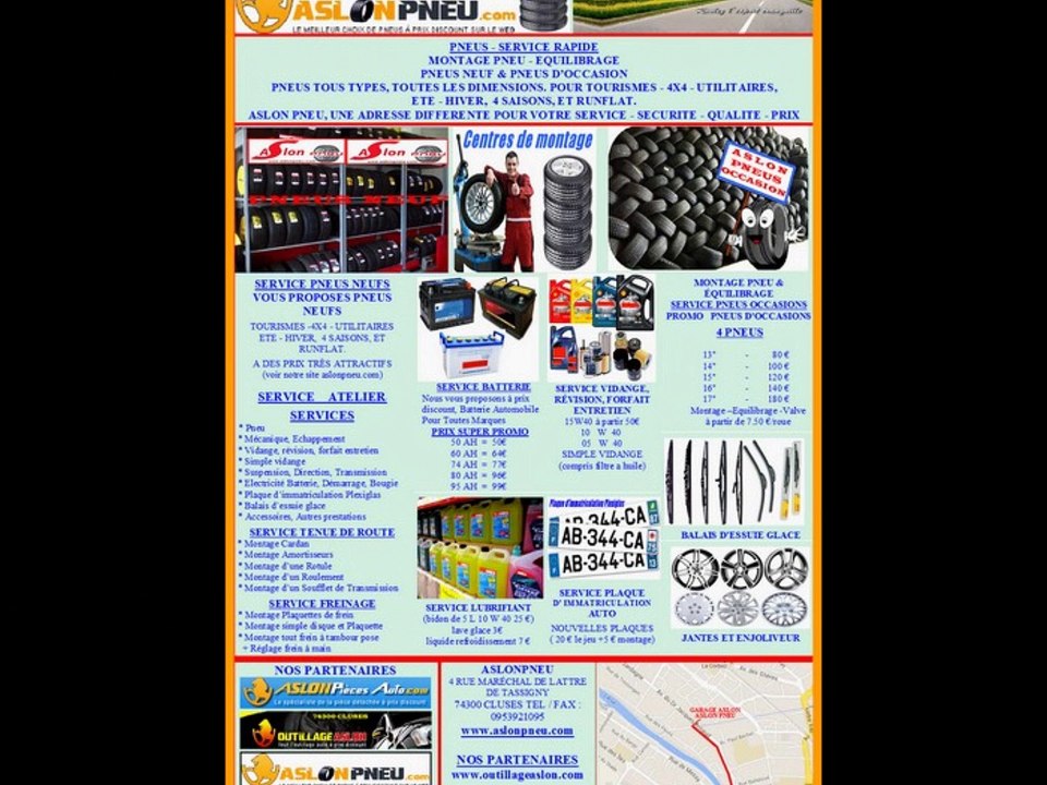 Pneus Auto Pas cher - Garage Aslon Pneu