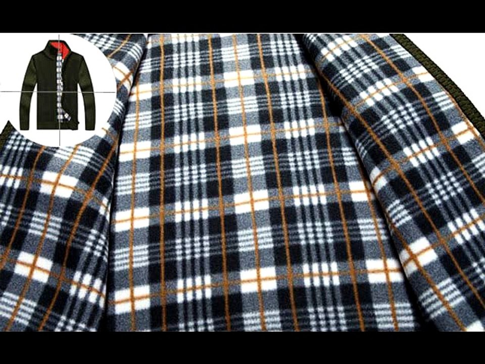 Men's Knitted Wool Blend Thick Polar Fleece Lining Sweater Cardigans