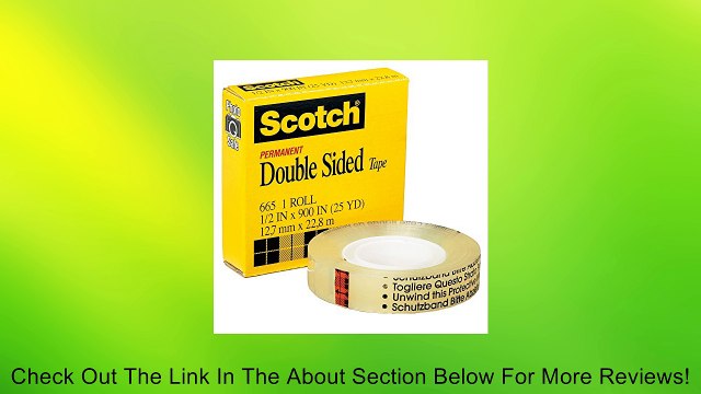 Double Sided Office Tape, 1/2 x 36 yards, 3 Core, Clear MMM665121296 Review