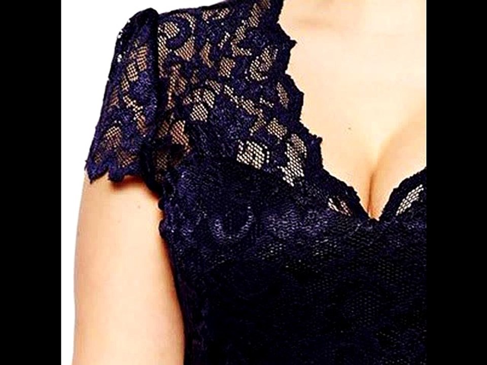 Sexy Women Plus Size Lace Short Sleeve Party Evening Night Gowns Dress