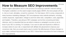 How to Measure SEO Improvements