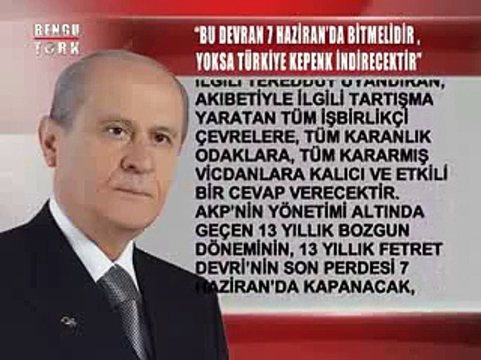 "BU DEVRAN 7 HAZİRAN'DA BİTMELİDİR" - 12.03.2015