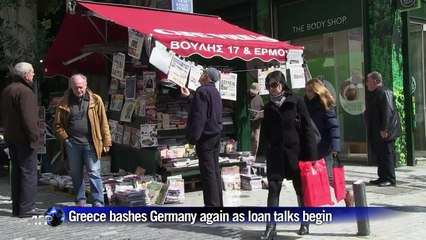 Greece bashes Germany again as loan talks begin
