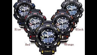 Alike AK1389 Sport Date Chronograph Back Light Black Men Wrist Watch