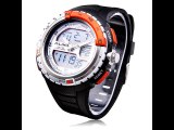 Alike AK1388 Sport Military Black Dual Time Rubber Men Quartz Watch