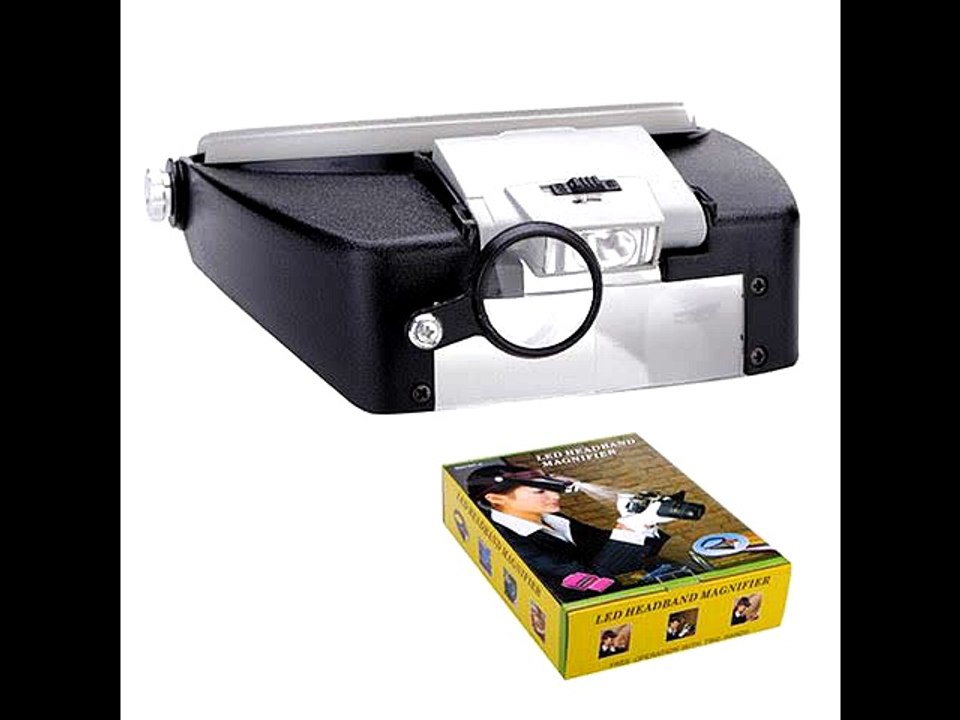 10X Lighted Magnifying Glass Headset LED Headband Loupe