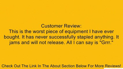 Swingline Portable Electric Stapler  (S7048200A) Review