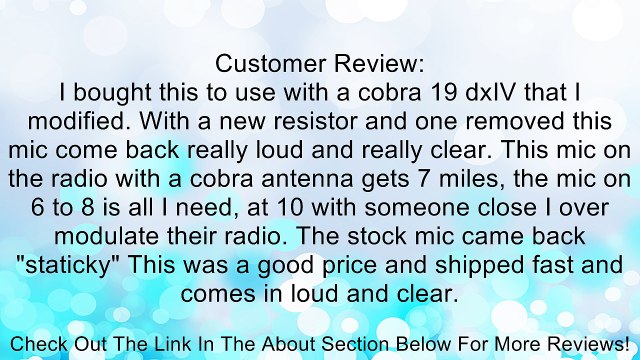 Cobra HG M75 Power CB Microphone Review