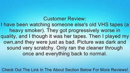 MAGNAVOX PM61102 VHS Head Cleaner Review