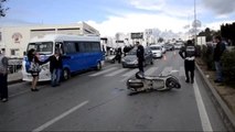 Bodrum'da Motosikletle Yolcu Minibüsü Çarpıştı: 1 Yaralı