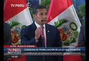 Ollanta Humala: “En épocas de vacas flacas o de vacas gordas uno debe reconocer lo prioritario'