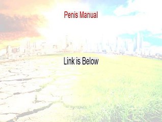 Penis Manual PDF Download [Legit Download 2015]