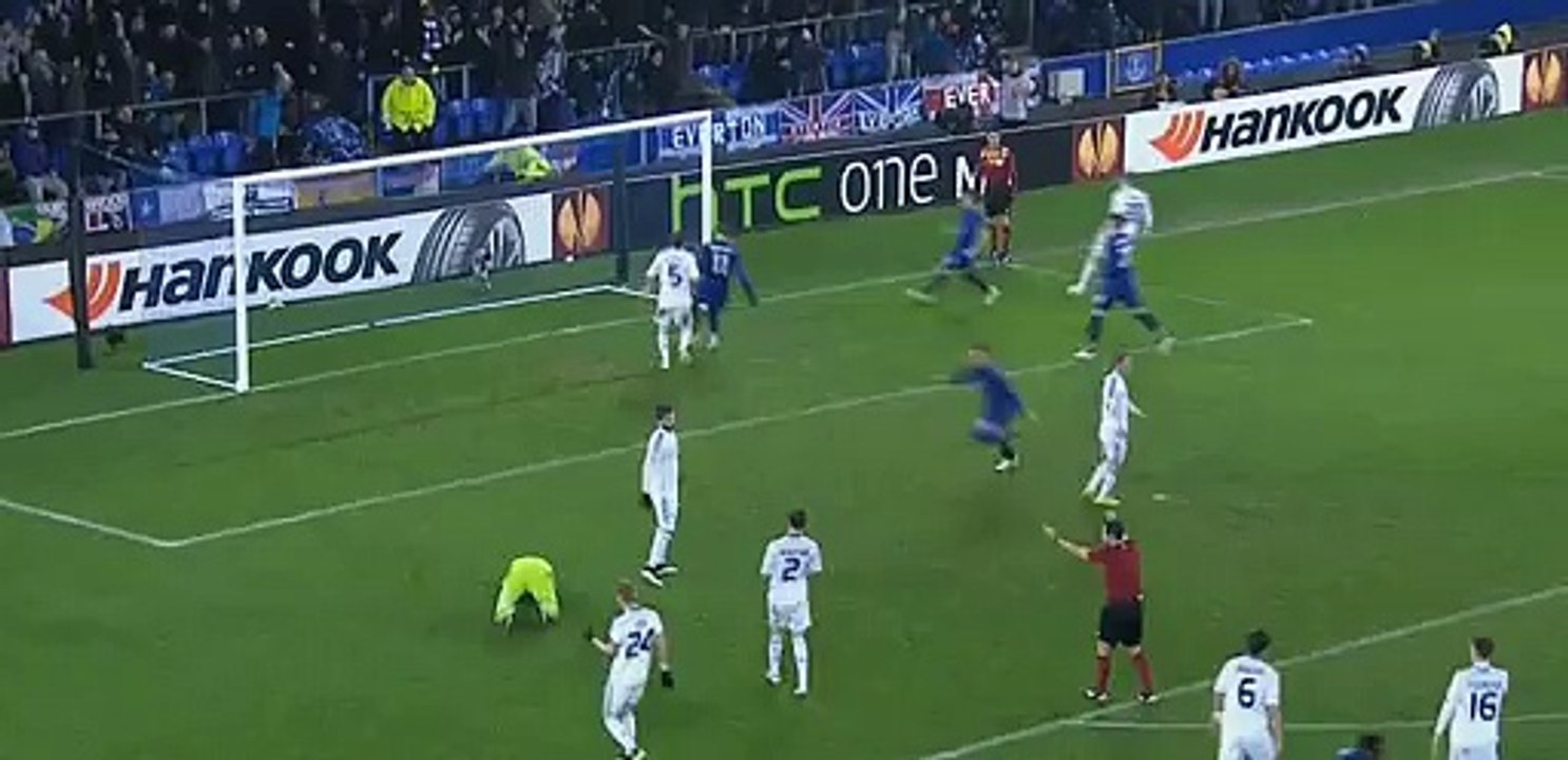 Goal Naismith S. -Everton 1 - 1 Dyn. Kiev - Europa League - Play Offs 12/03/2015