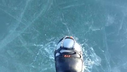 Ice Fishing: Cleats on Cracking Ice