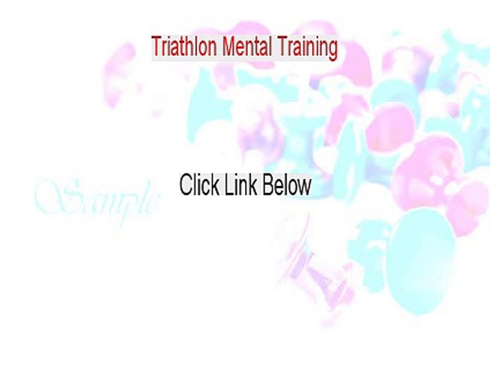 Triathlon Mental Training Free PDF (Download Here)