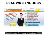Real Writing Jobs - How to Work From Home With Article Writing