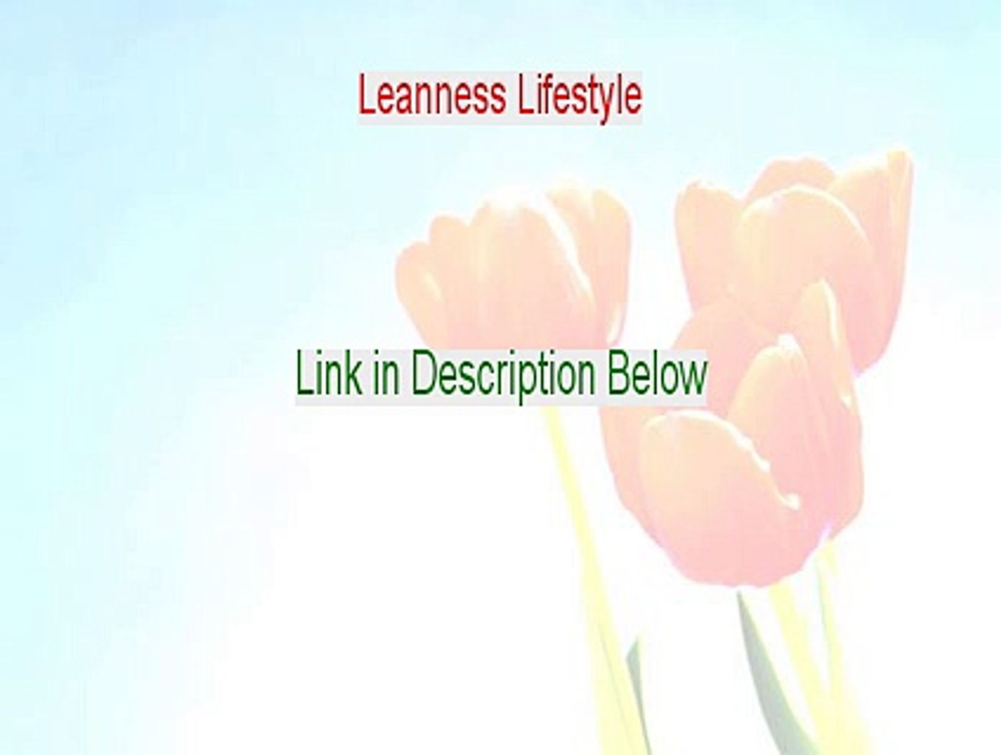 Leanness Lifestyle Free PDF (leanness lifestyle diet)