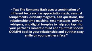 Text The Romance Back Review - Text The Romance Back Reviews