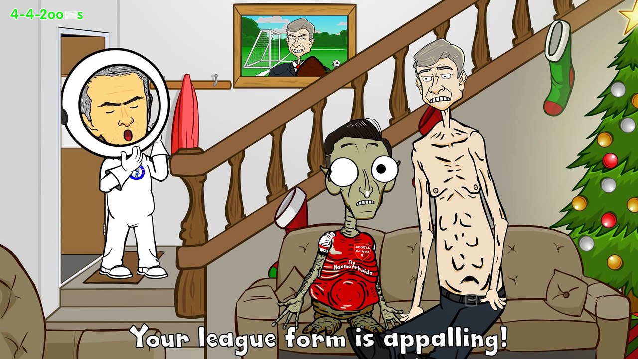DAY 23 - Chelsea s Christmas Number one! Jose celebrates! (Football cartoon) (2)