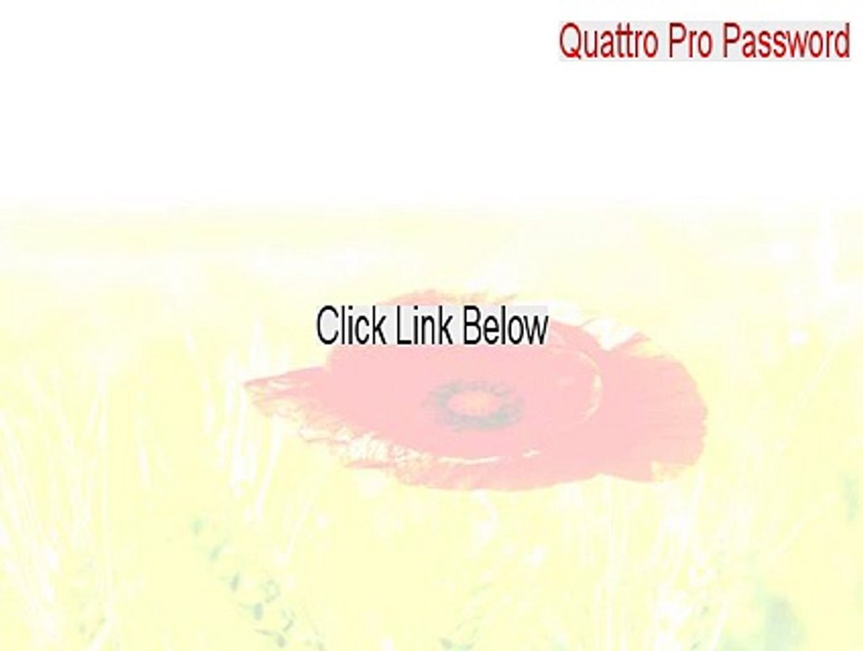 Quattro Pro Password Cracked [Download Now]