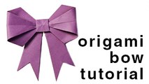 Origami - How to make a paper Bow/Ribbon