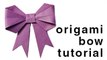 Origami - How to make a paper Bow/Ribbon