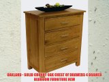 OAKLAND - SOLID CHUNKY OAK CHEST OF DRAWERS 4 DRAWER BEDROOM FURNITURE NEW