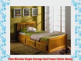 Pine Mission Single Storage Bed Frame Finish: Honey