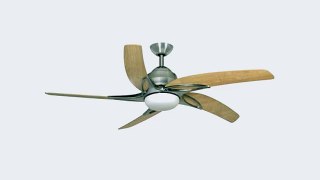 Fantasia Viper Ceiling Fan 44in Stainless Steel/Light/Remote