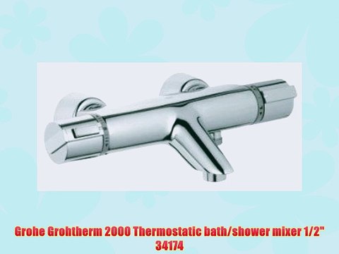 Grohe Grohtherm 2000 Thermostatic bath/shower mixer 1/2 34174