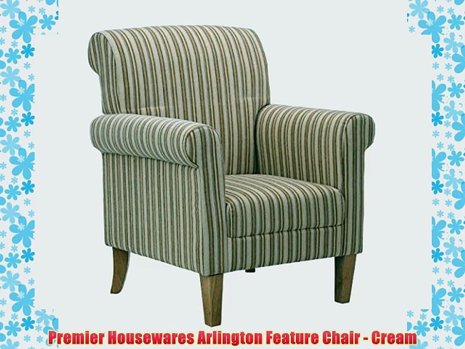 Premier Housewares Arlington Feature Chair - Cream