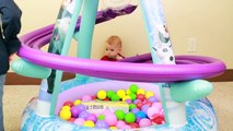 GIANT Frozen Surprise BALL PIT For AllToyCollector's Baby Elsa & Anna Peppa Pig Monster Truck Toys
