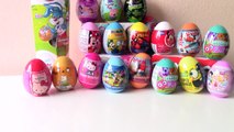 Unwrapping 22 Egg Surprise Kinder Surprise Eggs Spongebob Peppa Pig Spiderman Mickey Mouse Clubhouse