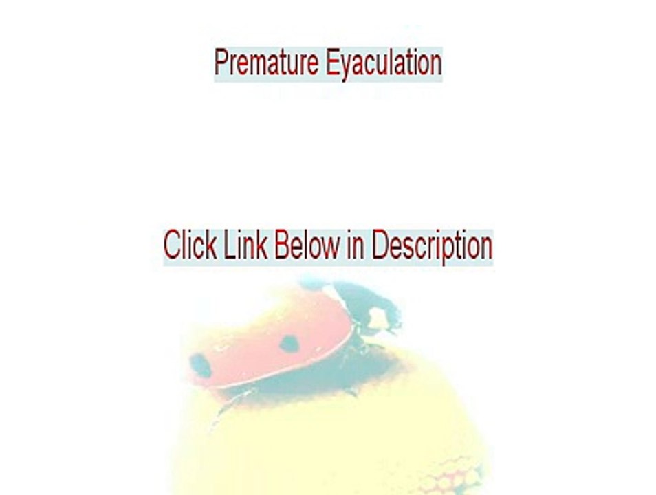 Premature Eyaculation PDF - Legit Download